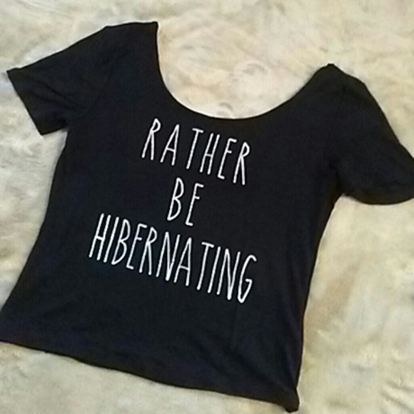 Bethany Mota Tops - 🌟 Bethany Mota Hibernating Graphic Crop Top